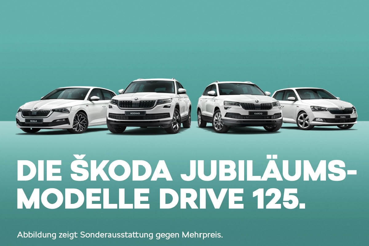 Skoda Jubilaeumsmodelle Drive125 | Autohaus Gohlke